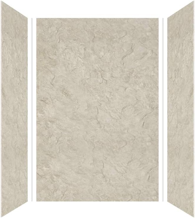 Transolid EWK483672-44 Expressions 3-Panel Shower Wall Kit, 36-in L x 48-in W x 72-in H, Sea Fog