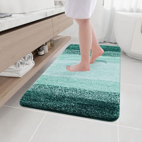 Arotive Microfiber Bathroom Rugs, Shaggy Soft Absorbent Bath Rug, 44x32