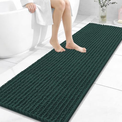 OLANLY Bathroom Runner Rugs 59x20, Thick Soft Absorbent Chenille Bath Rugs