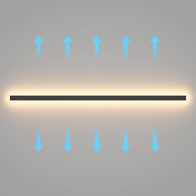 Aipsun Outdoor Lights 2 Packs,Modern Outdoor Wall Light 71inch Long Strip LED Wall Sconce IP65 Anti Rust Warm Light Fixture 3000K Exterior Wall Mount Lights for Entrance, Hallway, Garage, Porch
