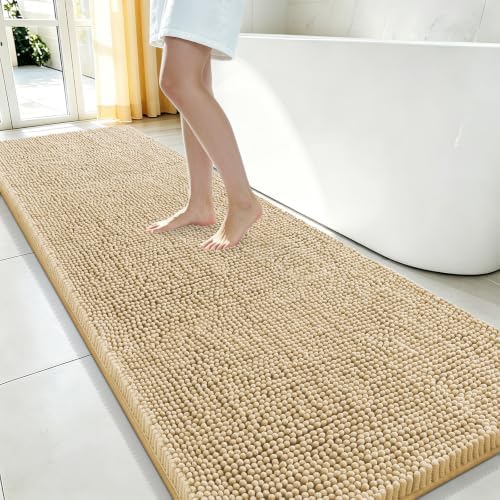 Smiry Bathroom Rugs 70X24, Luxury Chenille Extra Soft Absorbent Bath Mat
