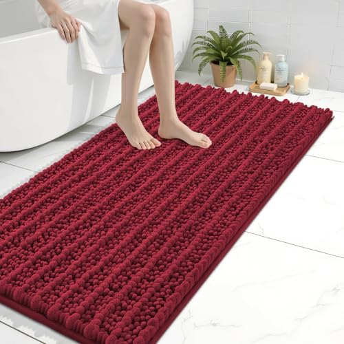 Arotive Bathroom Rugs Mat 44x24, Soft Absorbent Chenille Shaggy Bath Mat