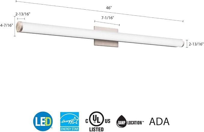 Lithonia Lighting FMVCCLS 48IN MVOLT 30K35K40K 90CRI BN M4 Vanity Fixture, 48-Inch, Brushed Nickel