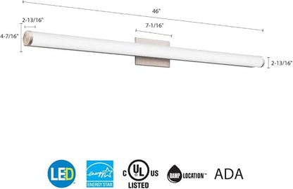 Lithonia Lighting FMVCCLS 48IN MVOLT 30K35K40K 90CRI BN M4 Vanity Fixture, 48-Inch, Brushed Nickel