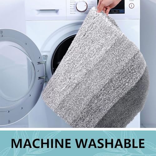 Arotive Microfiber Bathroom Rugs, Shaggy Soft Absorbent Bath Rug, 59x35