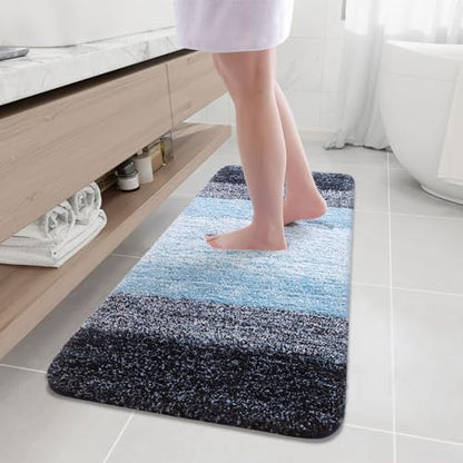 Arotive Microfiber Bathroom Rugs, Shaggy Soft Absorbent Bath Rug, 47x20