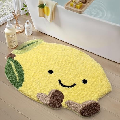 LUMI Cute Bathroom Rug, Absorbent Non Slip Bath Mat, 20.5"x29", Lemmy