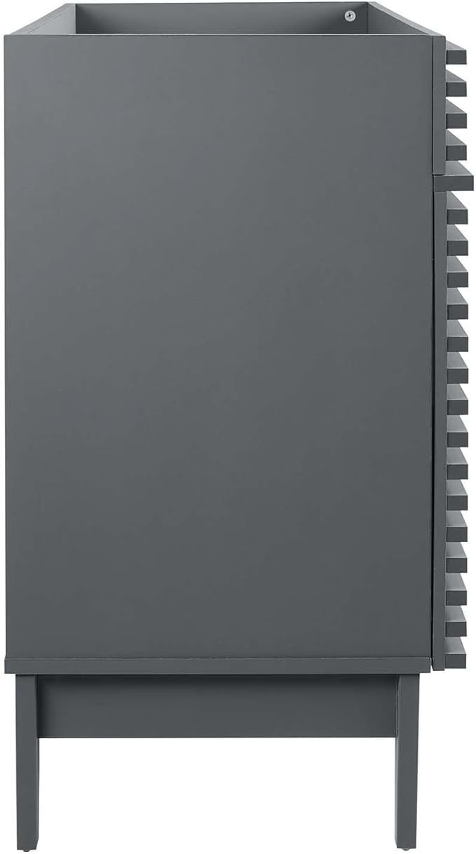 Modway Render 48" Double Sink Compatible (Not Included) Bathroom Vanity Cabinet in Gray