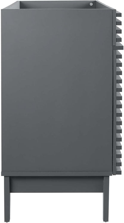 Modway Render 48" Double Sink Compatible (Not Included) Bathroom Vanity Cabinet in Gray