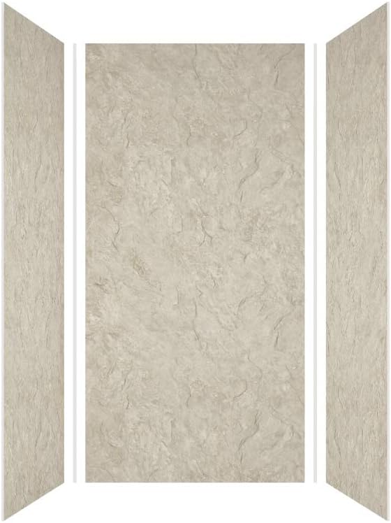 Transolid EWK363672-44 Expressions 3-Panel Shower Wall Kit, 36-in L x 36-in W x 72-in H, Sea Fog