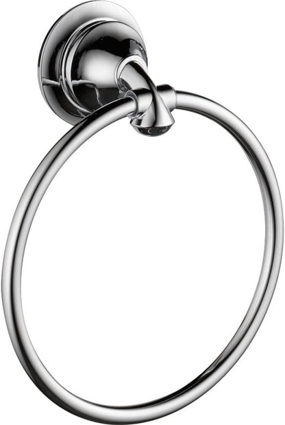 Delta Linden (1-Pack) Hand Towel Holder Polished Chrome Towel Racks for Bathroom Wall Round Towel Ring Holder for Bath Towel Hanger for Kitchen, Bathroom Accessories 79446