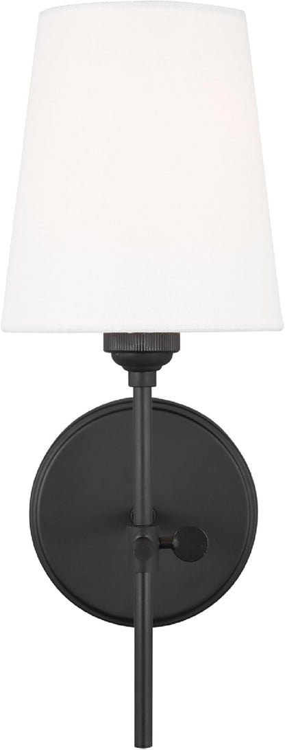 Generation Lighting 4187201-112 1-Light Baker Bath Fixture Wall Lamp Midnight Black 4187201-112 | Bathroom Light Fixture for Home Decor | Wall Sconce Vanity Light Fixture and Bathroom Accessory