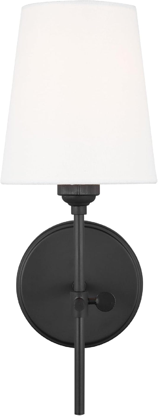 Generation Lighting 4187201-112 1-Light Baker Bath Fixture Wall Lamp Midnight Black 4187201-112 | Bathroom Light Fixture for Home Decor | Wall Sconce Vanity Light Fixture and Bathroom Accessory