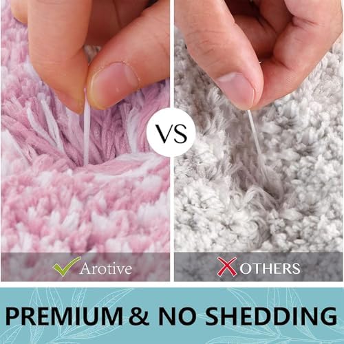 Arotive Microfiber Bathroom Rugs, Shaggy Soft Absorbent Bath Rug, 70x24