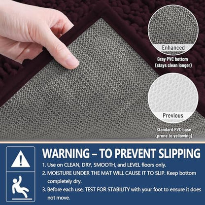 Arotive Bathroom Rugs Mat 30x20, Soft Absorbent Chenille Shaggy Bath Mat
