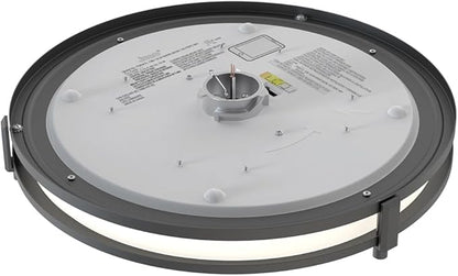 Juno Saturn Flush Mount Ceiling Light with Switchable Color Temperature (2700K-5000K), 13-Inch, Matte Black