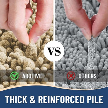 Arotive Round Bathroom Rugs 24x24, Soft Absorbent Chenille Shaggy Bath Mat