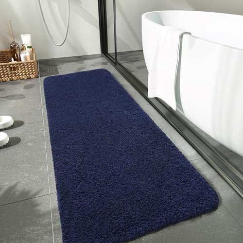 LOCHAS Bathroom Rug Runner 24x48 Inch, Bath Rugs Non Slip, Navy