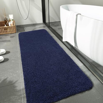 LOCHAS Bathroom Rug Runner 24x70 Inch, Bath Rugs Non Slip, Navy