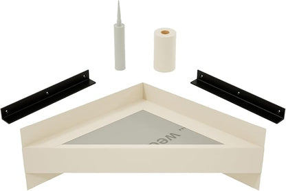 The Original Granite Bracket-The Original (18x18) Floating Corner Shower Bench Kit with Wedi Board-Transform Your Shower with Style. Shower Remodel, Shower Bench, DIY Shower Benches,