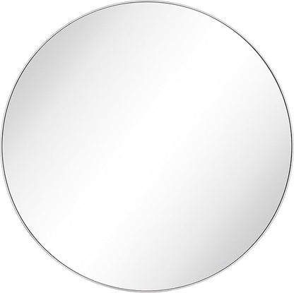Surface Mount Polished Nickel Round CircleBathroom Medicine Cabinet with Mirror Circlular Shaped Stainless Steel Metal Framed Medicine Cabinets Bathroom Cabinet with Mirror 24'' Diameter