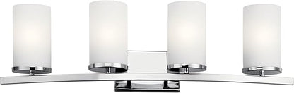 Kichler Crosby 31" 4 Light Vanity Light Satin Etched Cased Opal Chrome