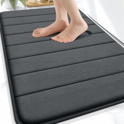 OLANLY Memory Foam Bath Mat 30x20, Super Soft and Absorbent Bathroom Rugs