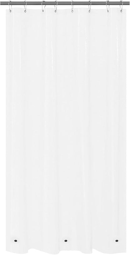 Mrs Awesome 48x72 Stall Shower Curtain Liner Clear | 3 Bottom Magnets,8 Rustproof Grommets,Water Proof Light Weight PEVA,48W x 72H for Shower Stall Narrow Width
