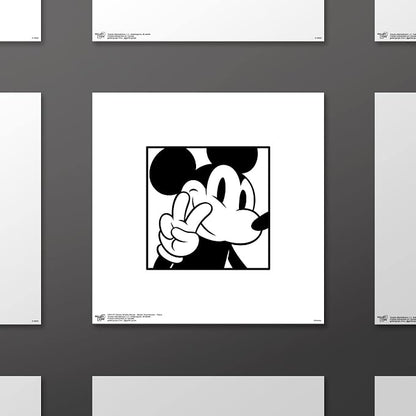 Trends International Gallery Pops Disney Mickey Mouse - Mickey Expressions - Peace Wall Art Wall Poster, 12" x 12", Unframed Version