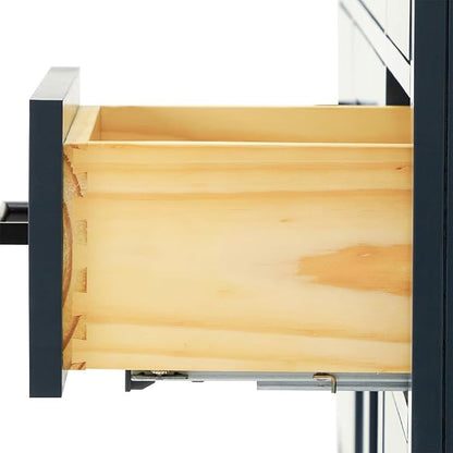 DKB Isabella 54" Midnight Blue Bathroom Vanity with Sink, 1.5" Edge Italian Carrara Marble Countertop, Rectangular Sink, 2 Soft-Closing Doors, 9 Dovetail Drawers