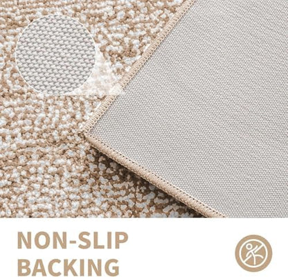 CozeCube Beige Bath Mat 32"x20" Non Slip Washable Rug