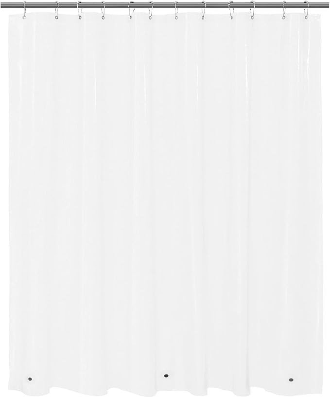 Mrs Awesome 70x60 Short Shower Curtain Liner Clear | 3 Bottom Magnets,12 Rustproof Grommets,Water Proof Lightweight PEVA,70W x 60H for Bathroom Short Size