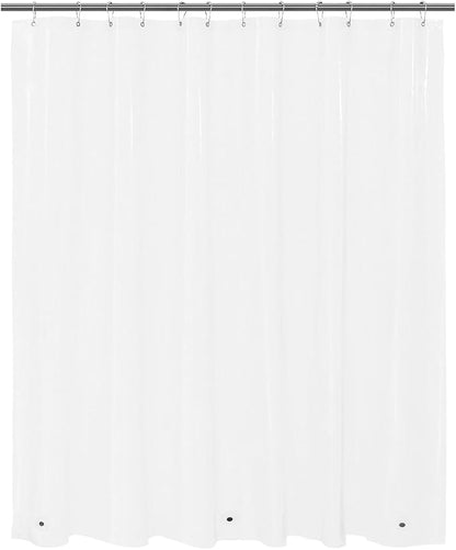 Mrs Awesome 70x60 Short Shower Curtain Liner Clear | 3 Bottom Magnets,12 Rustproof Grommets,Water Proof Lightweight PEVA,70W x 60H for Bathroom Short Size