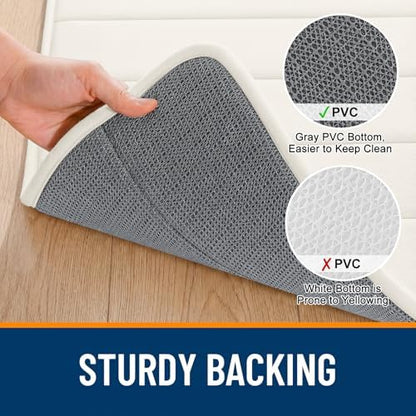 OLANLY Memory Foam Bath Mat 34x21, Super Soft and Absorbent Bathroom Rugs