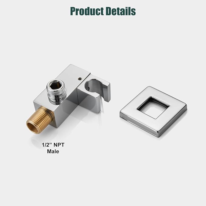 Heyalan Hand-held Shower Head Set-SUS304 Handheld Shower,Polished Chrome | SUS304 stainless steel wand, straight-style design, single rain spray, 59-inch long hose and standard 1/2-inch connection