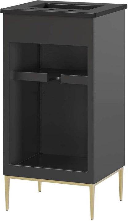 Modway Awaken Bathroom Vanity Cabinet, 18", Black Black