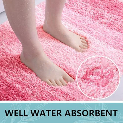 Arotive Microfiber Bathroom Rugs, Shaggy Soft Absorbent Bath Rug, 30x20