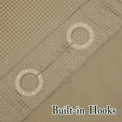 Gibelle No Hook Cloth Beige Shower Curtain with Liner, 72x80
