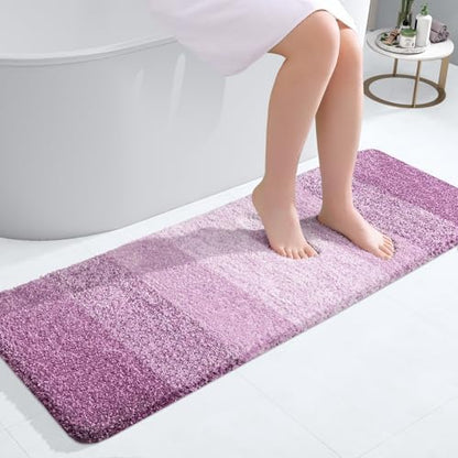 OLANLY Bathroom Runner Rug 47x17, Extra Soft Absorbent Microfiber Bath Rugs