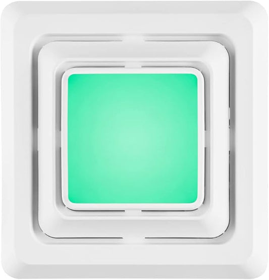 Broan-NuTone FG600RGBS Customizable Color Changing LED Cover/Grille for Bathroom Fans, Easy DIY Install, Smart Phone App, Bright White