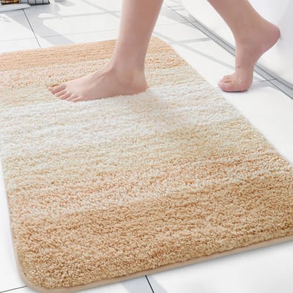 Arotive Microfiber Bathroom Rugs, Shaggy Soft Absorbent Bath Rug, 24x16