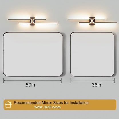 Black Bathroom Vanity Light Fixtures Over Mirror 3CCT Dimmable Bathroom Light Fixture, 39.17 ''Long Modern LED Vanity Lighting Bar, Wall Sconce Lighting for Bedroom Living Room with Remote Control