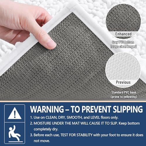 Arotive Round Bathroom Rugs 24x24, Soft Absorbent Chenille Shaggy Bath Mat