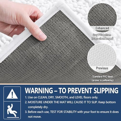 Arotive Bathroom Rugs Mat 44x32, Soft Absorbent Chenille Shaggy Bath Mat