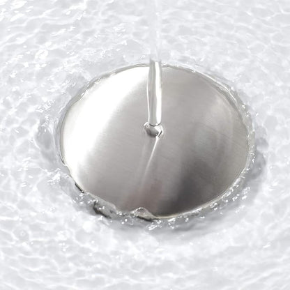 Bathroom Sink Drain Without Overflow Vessel Sink Lavatory Vanity Pop Up Drain Stopper, Brushed Nickel