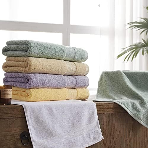 COZYART Luxury Hand Towels 4 PCS, Lavender 100% Turkish Cotton 650 GSM