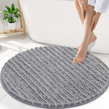 Smiry Bathroom Rugs Round 30X30, Extra Soft Rubber Backing Bath Mats