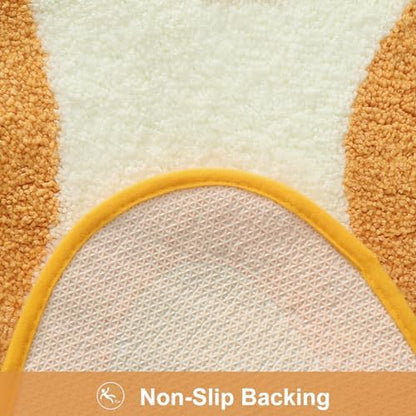 HAOCOO Large Bathroom Rugs Runner, 24x59 Inch Irregular Shape Non Slip Shower Rugs, Microfiber Absorbent Washable Shower Mat for Bathroom Floor Sink Tub Bedside