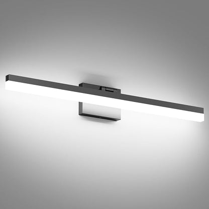Ralbay Modern LED Black Bathroom Vanity Lights 31.5inch Modern Led Matt Black Vanity Light Fixtures Over Mirror (White Light 6000K)