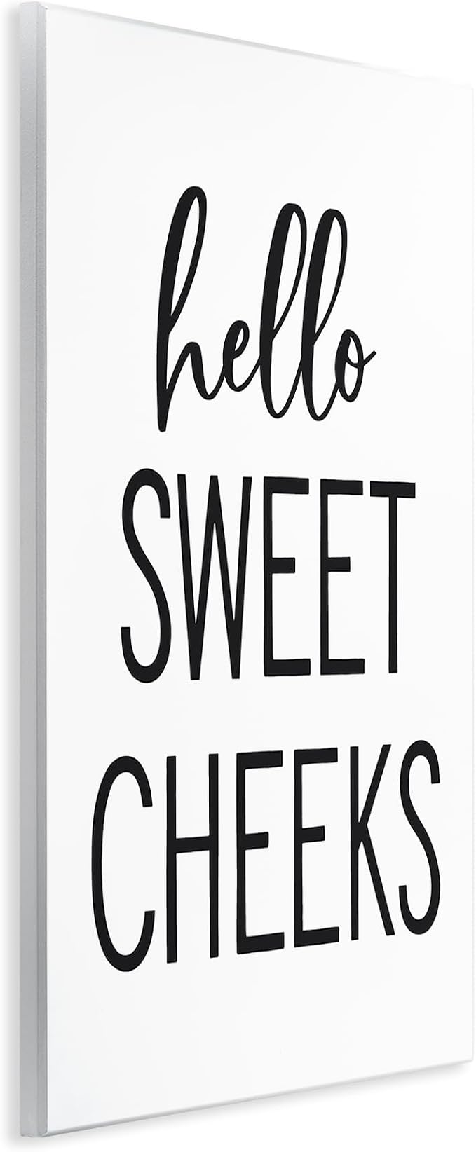 'Hello Sweet Cheeks Silly Bathroom Washroom'| Wall Plaque Art | Stupell Industries | 13 x 19 Inches, Easy to Hang and Sturdy, Made in USA, by Lettered and Lined